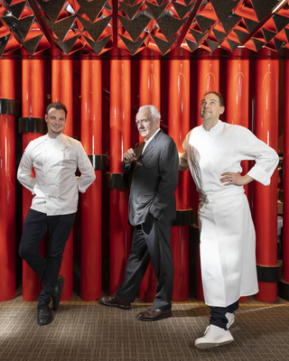 star chef legends, Benjamin Chmura, Munich, Alain Ducasse, Paris and Daniel Humm, New York, shot at Tantris restaurant for stern.